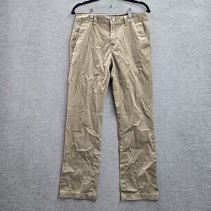 Volcom Men Pants 30 Brown Chino Twill Button 28" Inseam
